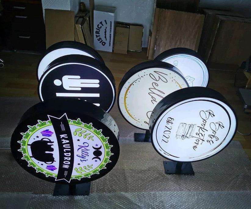 Individuell gestaltete LED-Außenleuchtkästen, runde Acryl-Leuchtkästen für Außenwerbung, Leuchtkästen für Außenwerbung, Leuchtkästen für Unternehmen, Werbeschilder