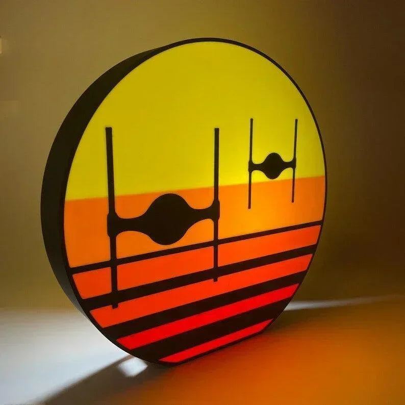 Boîte à lumière LED Sky Fighter Sunset - Imprimée en 3D