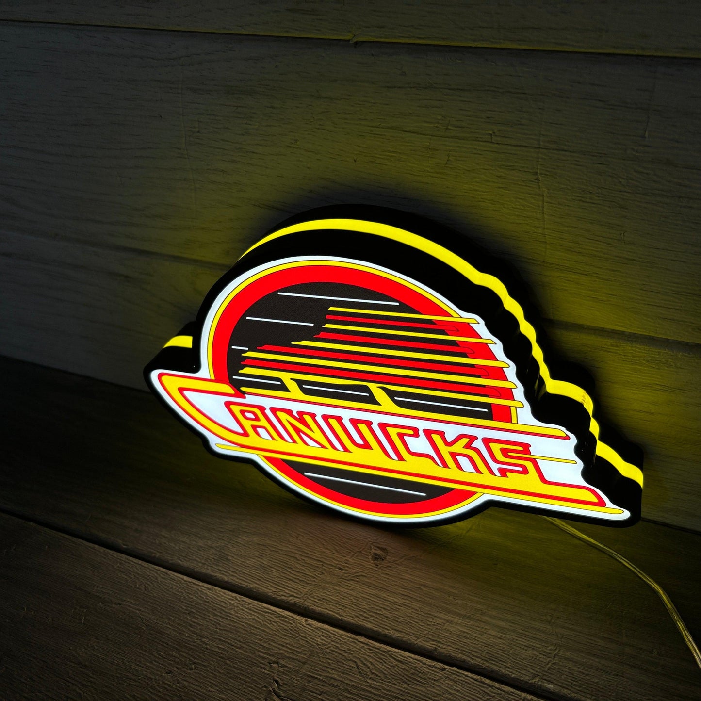 Canucks Skate NHL LED-Leuchtkasten, Lampe, Hockey-Zimmerdekoration