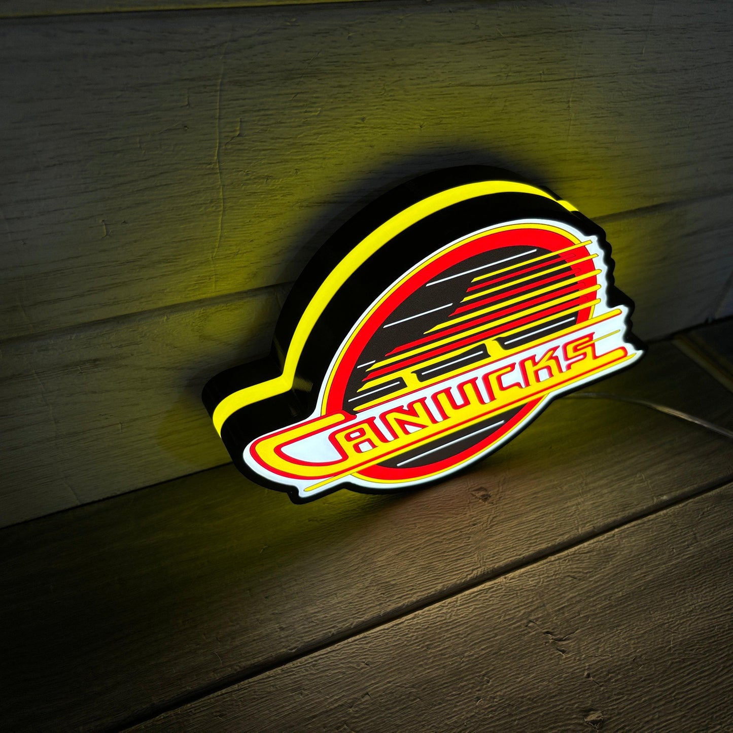 Canucks Skate NHL LED-Leuchtkasten, Lampe, Hockey-Zimmerdekoration