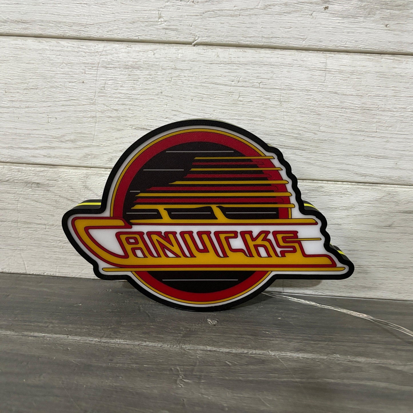 Canucks Skate NHL LED-Leuchtkasten, Lampe, Hockey-Zimmerdekoration