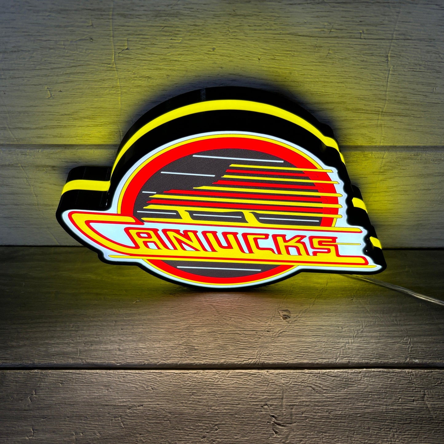 Canucks Skate NHL LED-Leuchtkasten, Lampe, Hockey-Zimmerdekoration