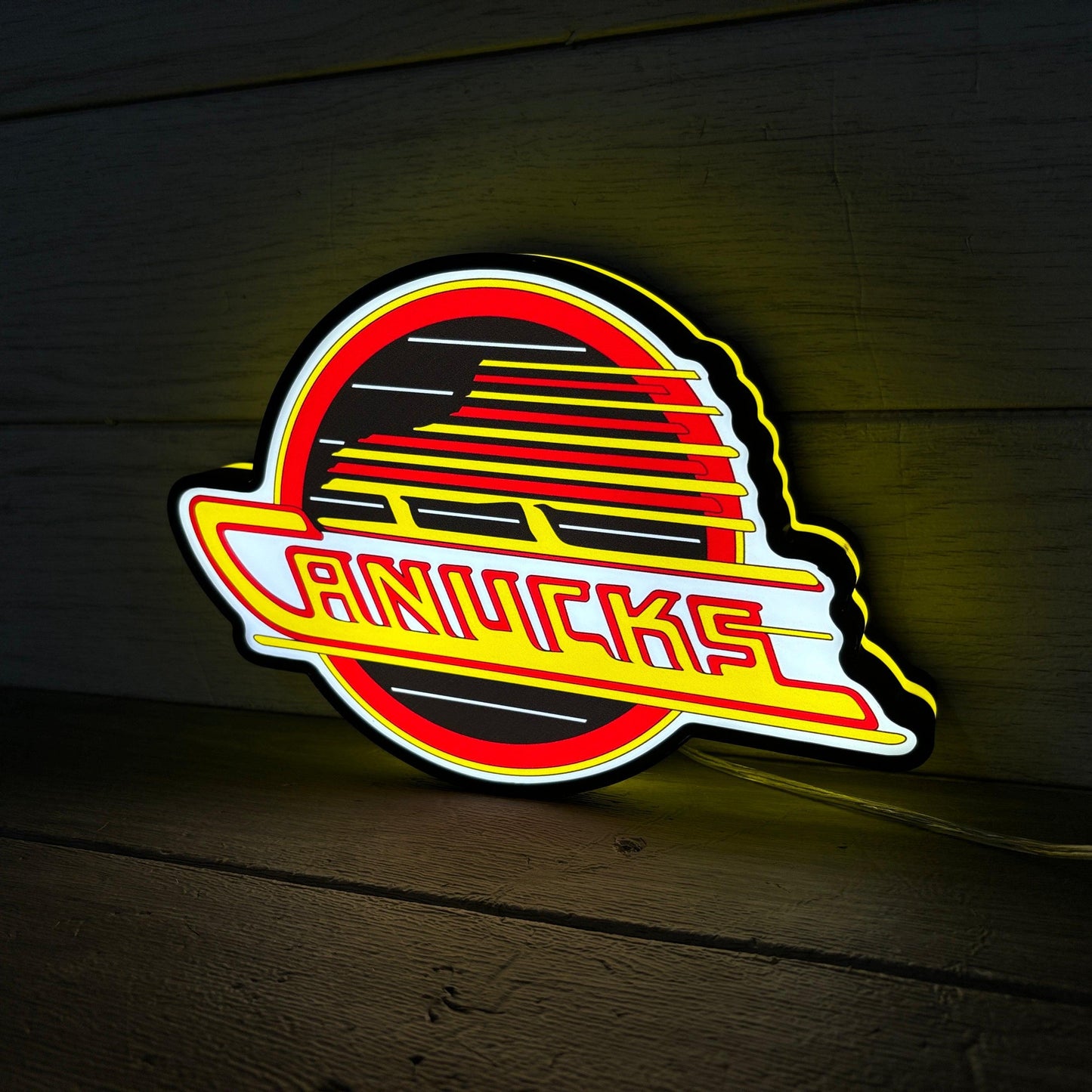 Canucks Skate NHL LED-Leuchtkasten, Lampe, Hockey-Zimmerdekoration