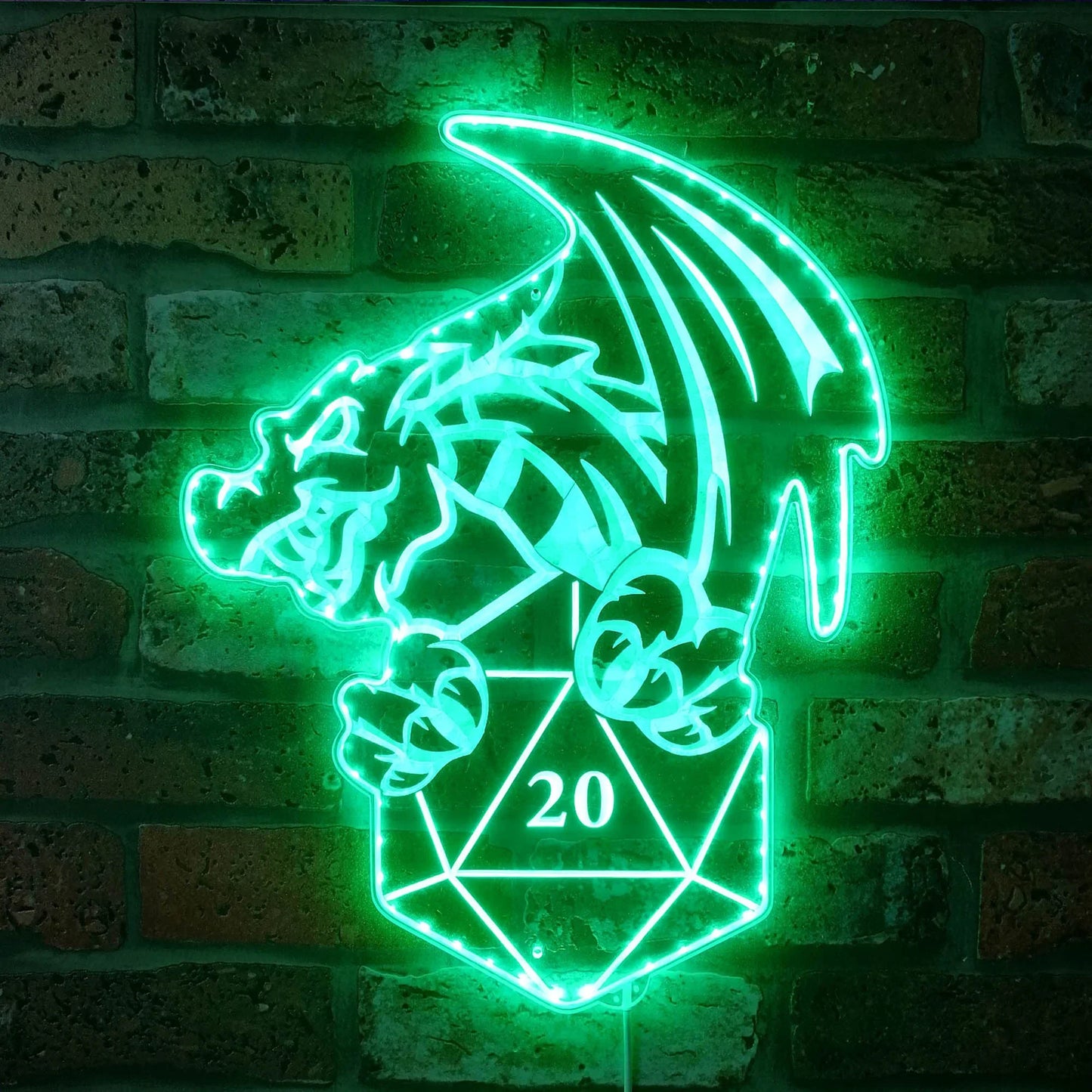 Panneau LED RVB DND Donjons et Dragons D20