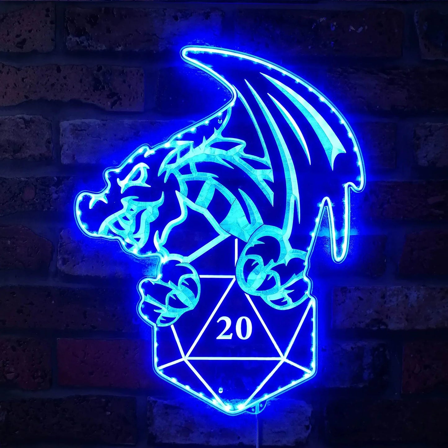 Panneau LED RVB DND Donjons et Dragons D20