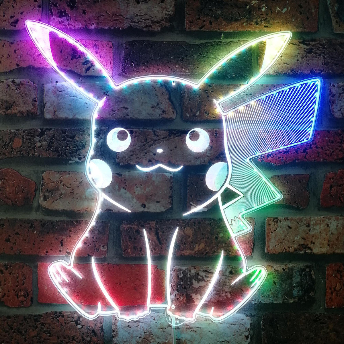 Panneau LED dynamique à éclairage périphérique RVB Pikachu Pokemom