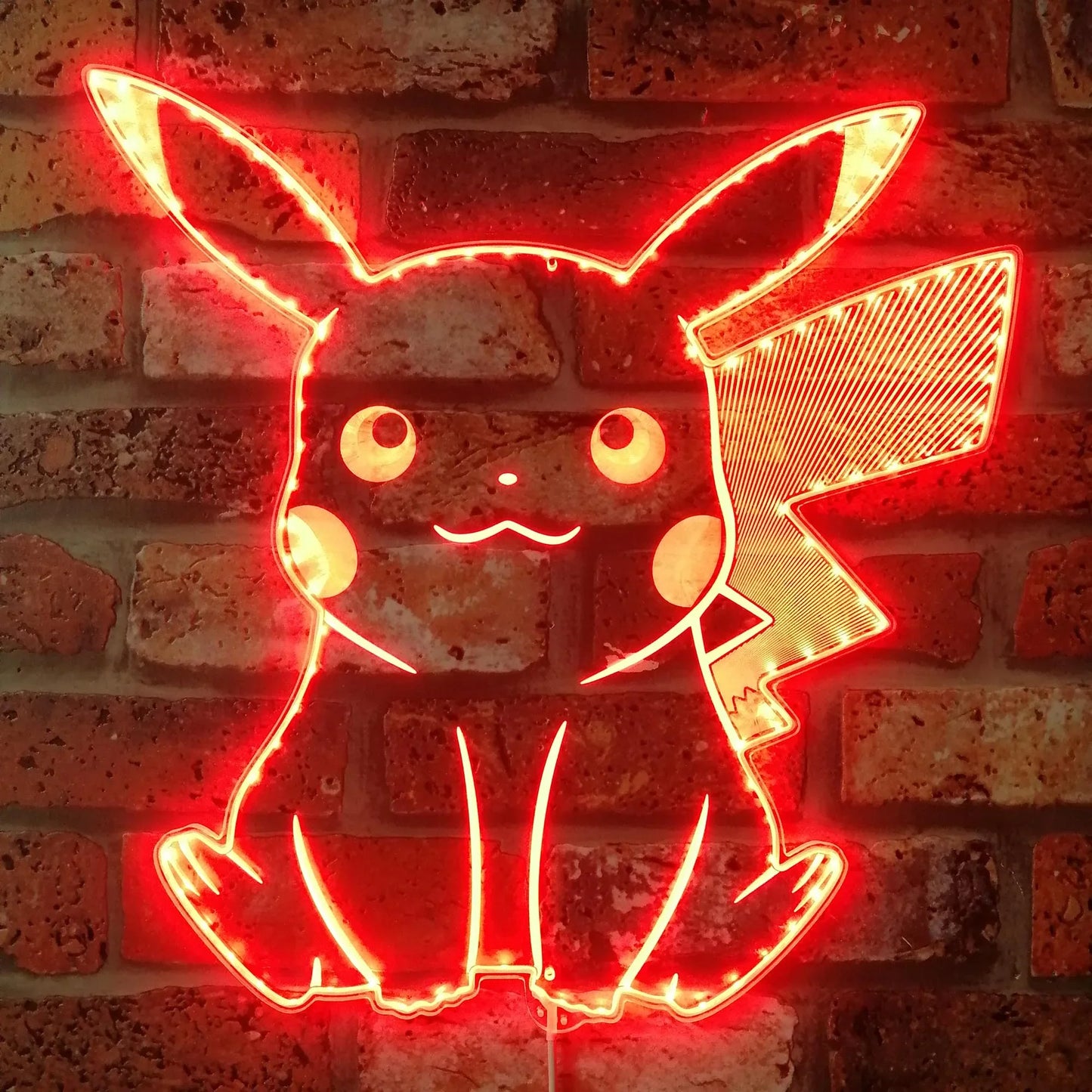 Panneau LED dynamique à éclairage périphérique RVB Pikachu Pokemom