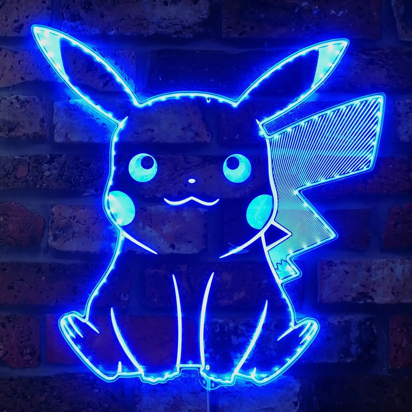Panneau LED dynamique à éclairage périphérique RVB Pikachu Pokemom