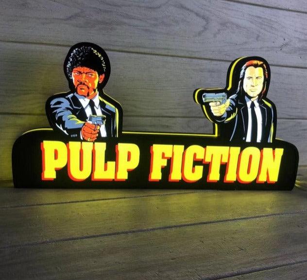 Décoration de flipper Pulp Fiction Vincent & Jules, boîte à lumière LED imprimée en 3D pour flipper, décoration de salle de jeux, illuminez votre salle de jeux