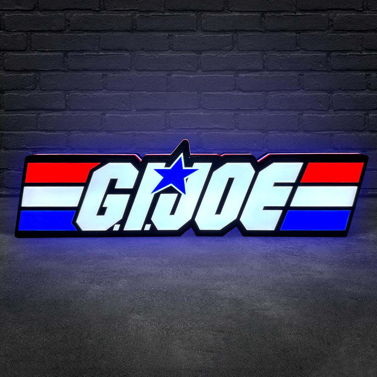 G.I. Joe Sign et Cobra G.I. Panneau Lightbox imprimé en 3D Joe Panneau LED imprimé en 3D G.I. Joe Décoration