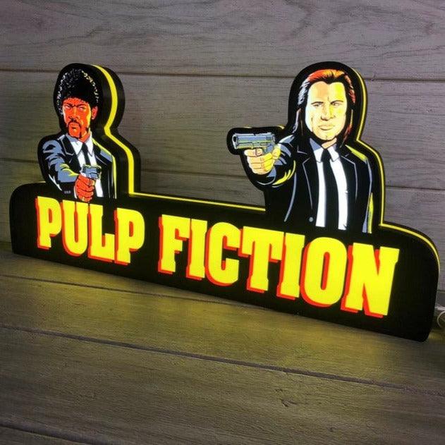 Décoration de flipper Pulp Fiction Vincent & Jules, boîte à lumière LED imprimée en 3D pour flipper, décoration de salle de jeux, illuminez votre salle de jeux
