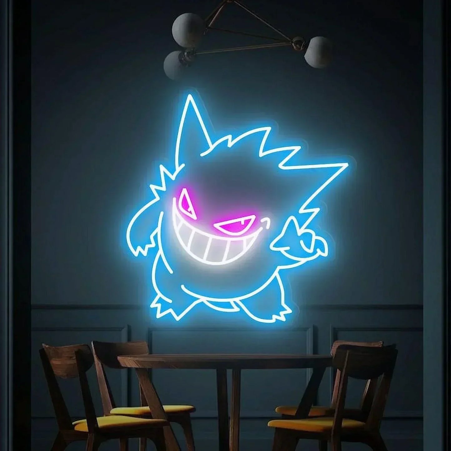 Enseigne néon Pokemon Gengar pour la décoration de la salle de jeux