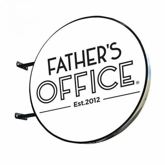 Enseigne lumineuse ronde extérieure double face personnalisée - Parfait pour toute entreprise