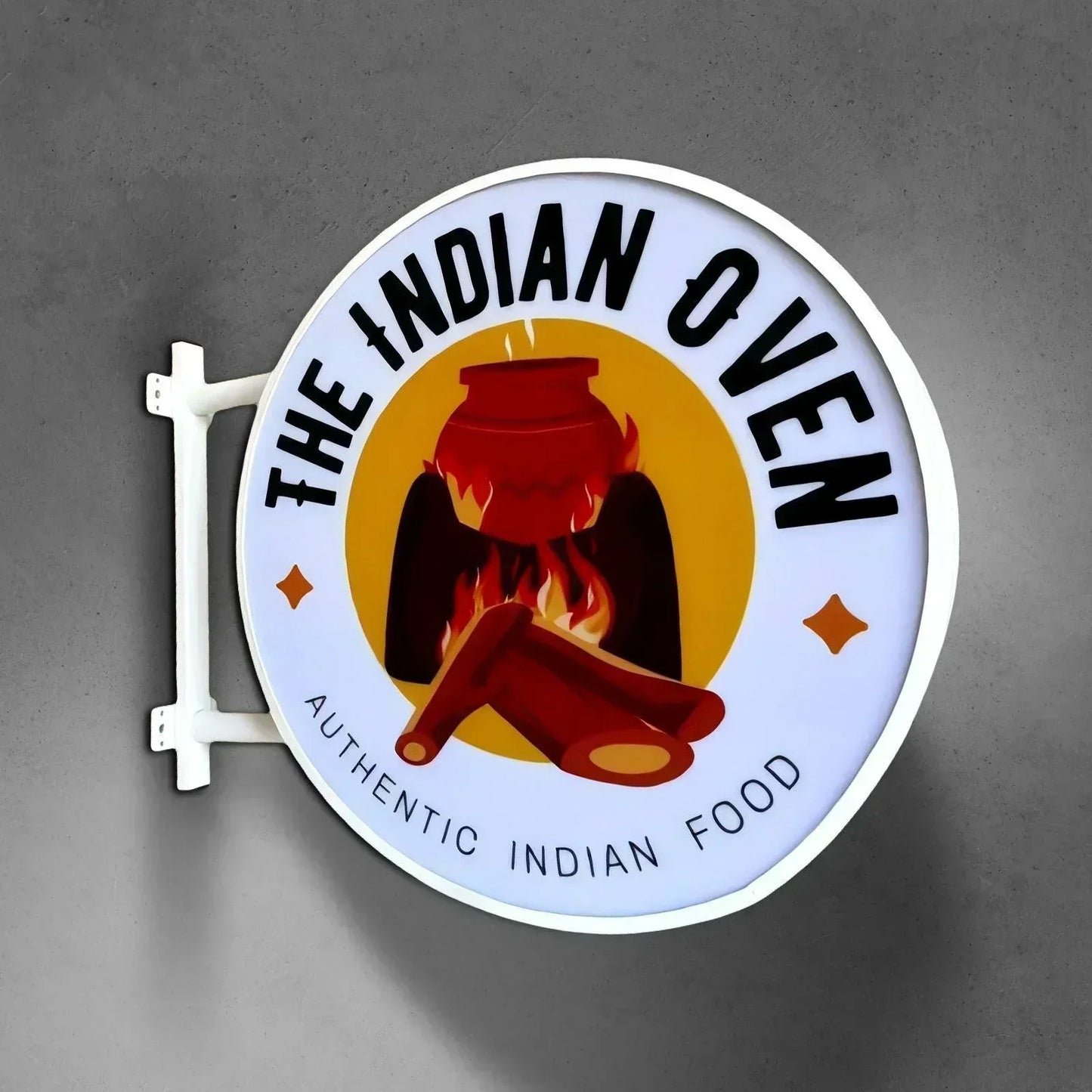 Individuell gestaltbarer, doppelseitiger, runder Leuchtkasten für den Außenbereich – perfekt für jedes Unternehmen