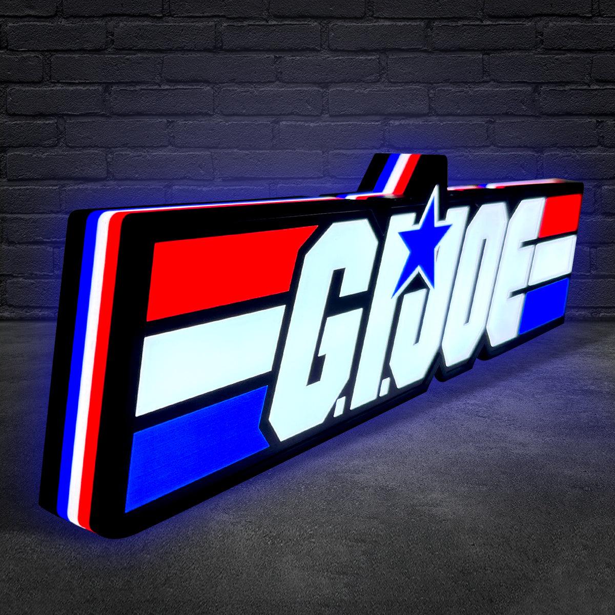 G.I. Joe Sign et Cobra G.I. Panneau Lightbox imprimé en 3D Joe Panneau LED imprimé en 3D G.I. Joe Décoration