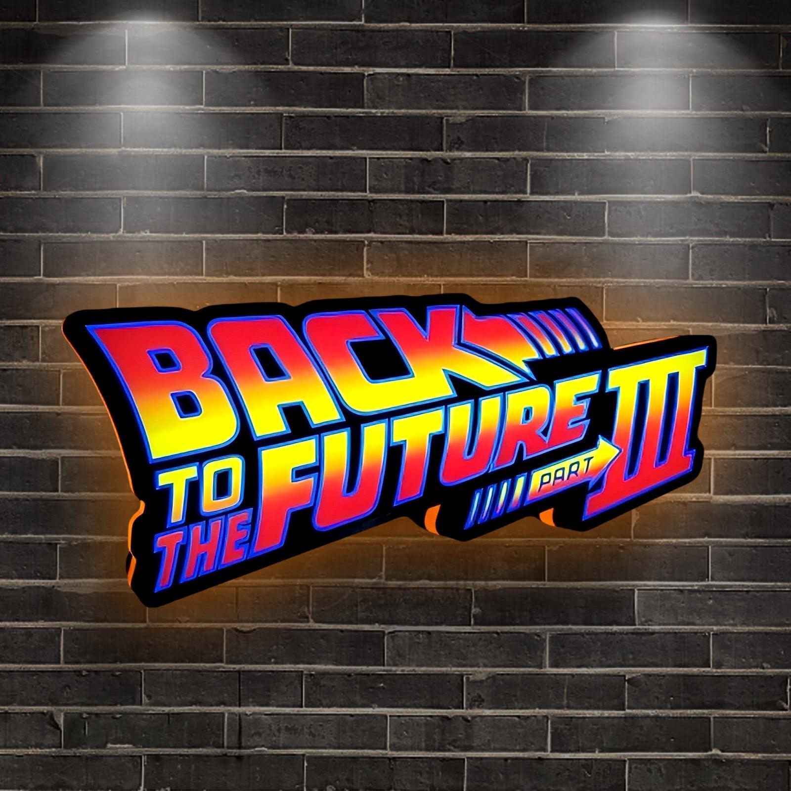 Back To The Future Logo LED Lightbox 3D Print Decortion Night