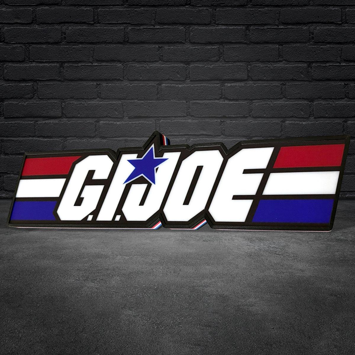 G.I. Joe Sign et Cobra G.I. Panneau Lightbox imprimé en 3D Joe Panneau LED imprimé en 3D G.I. Joe Décoration