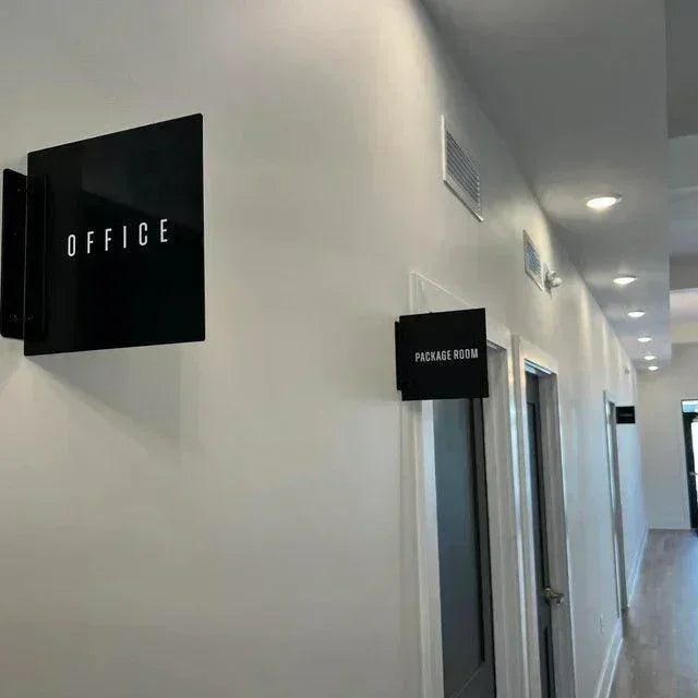 Individuell gestaltete Acryl-Bürofahne, Ladenschild, doppelseitiges Schild, Schaufensterschild, Türschild, Plakette, Logo-Acrylschilder für Kosmetikstudios