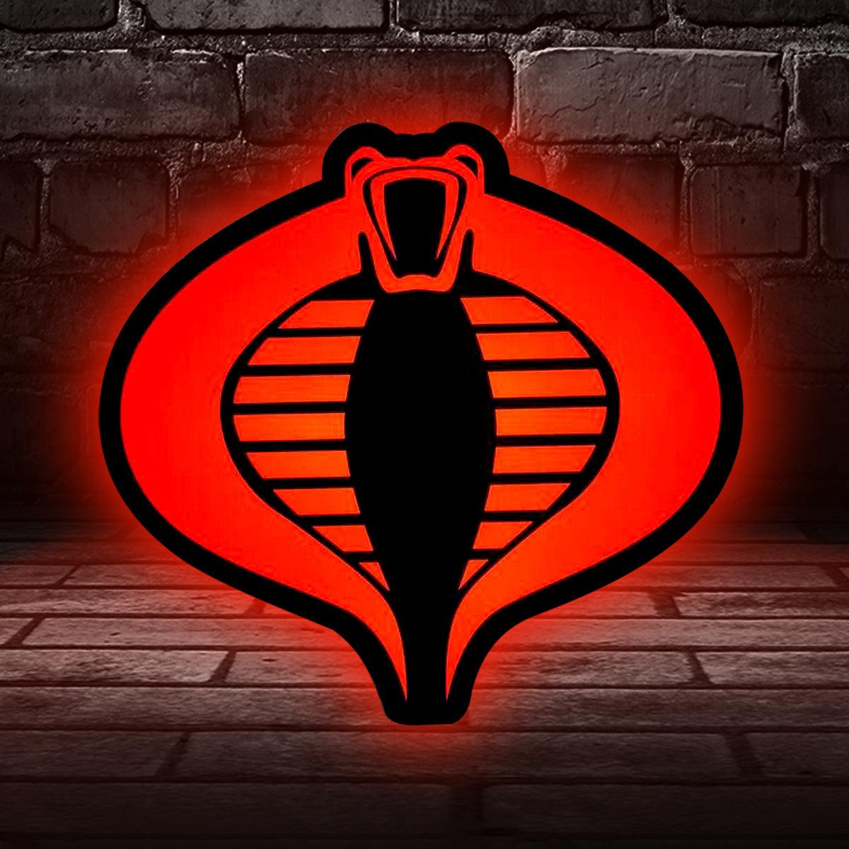 G.I. Joe Sign et Cobra G.I. Panneau Lightbox imprimé en 3D Joe Panneau LED imprimé en 3D G.I. Joe Décoration