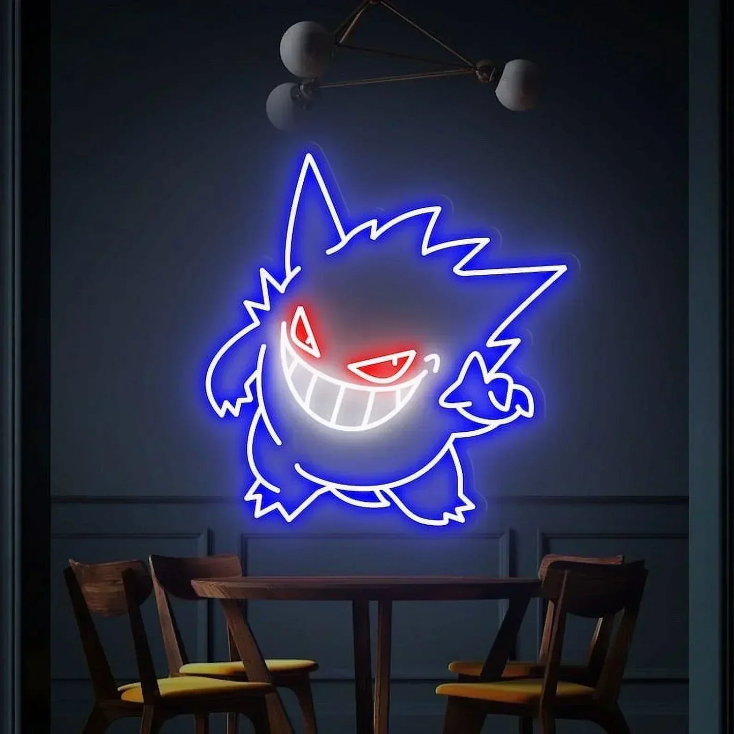 Enseigne néon Pokemon Gengar pour la décoration de la salle de jeux