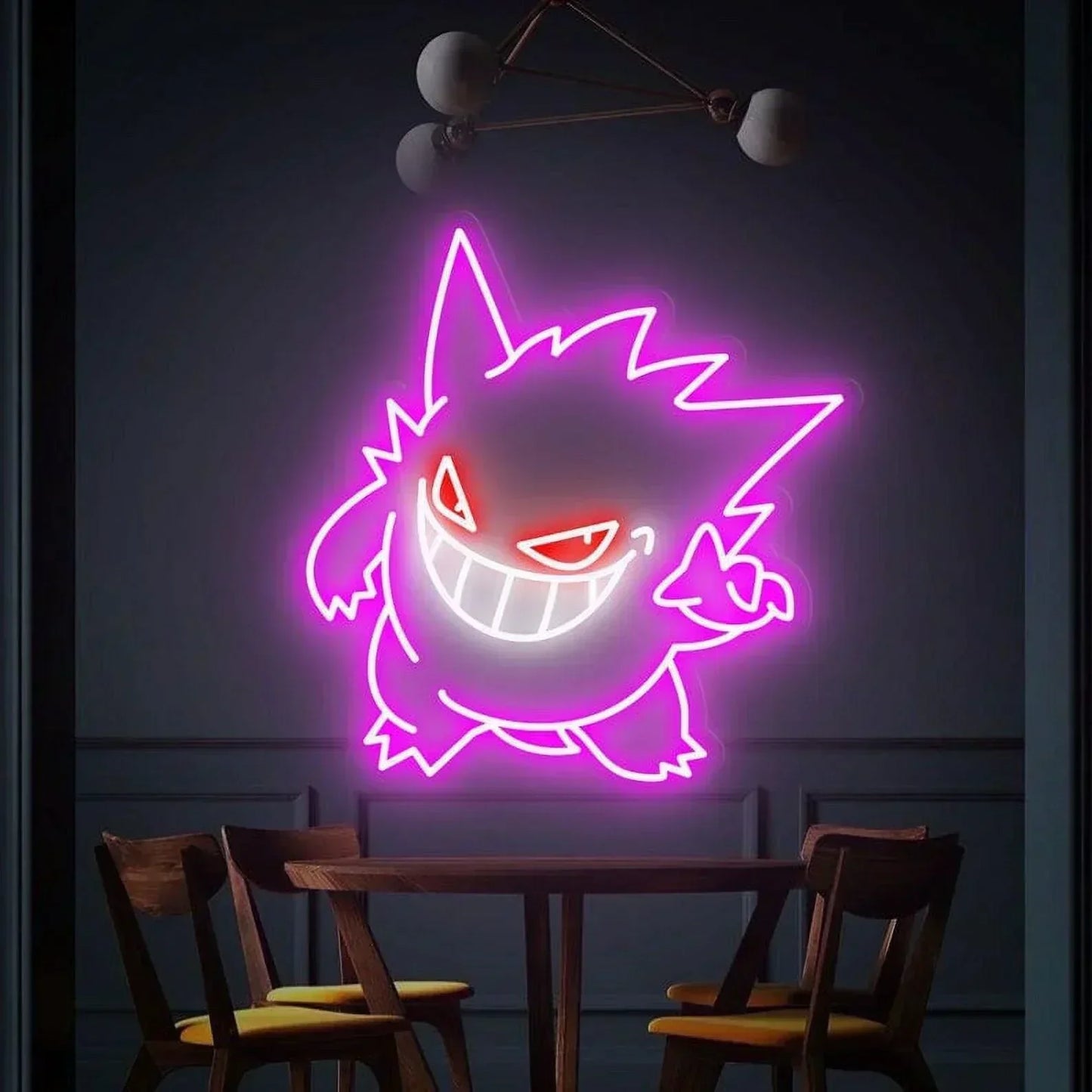 Enseigne néon Pokemon Gengar pour la décoration de la salle de jeux