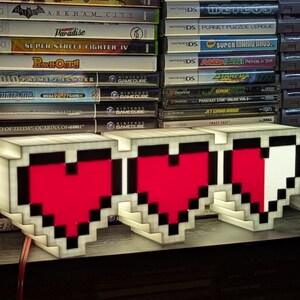 Panneau lumineux LED Zelda Hearts - À suspendre avec variateur d'intensité