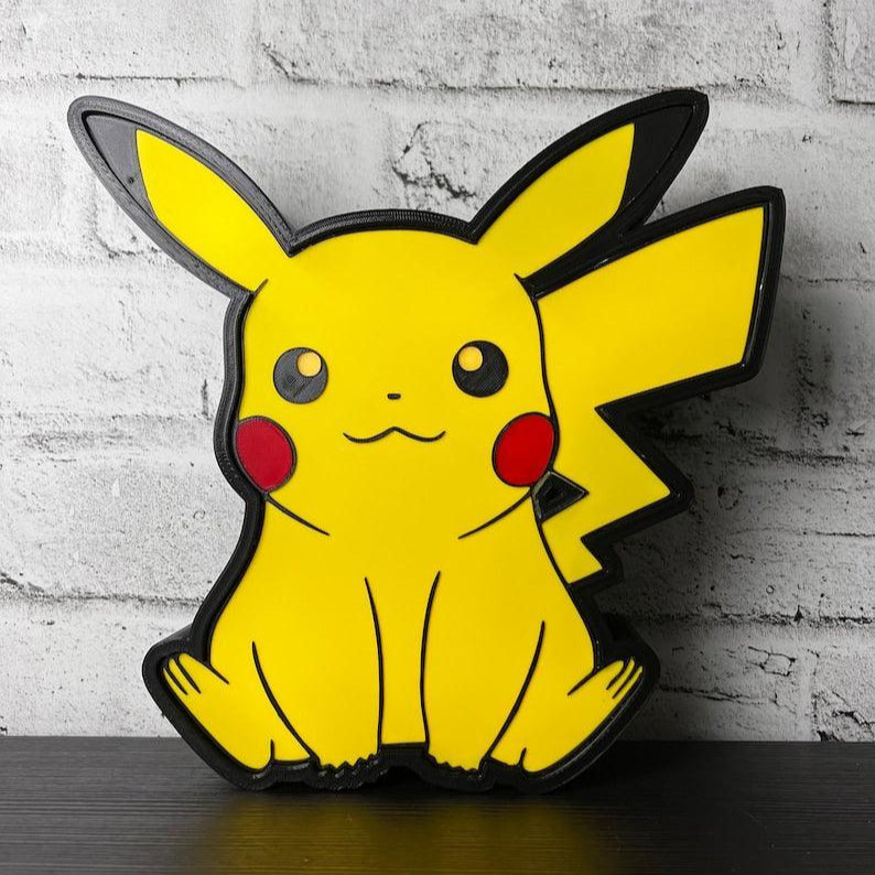 Pikachu Led LightBox Sign Lamp Pokémon Room Decoration – FYLZGO
