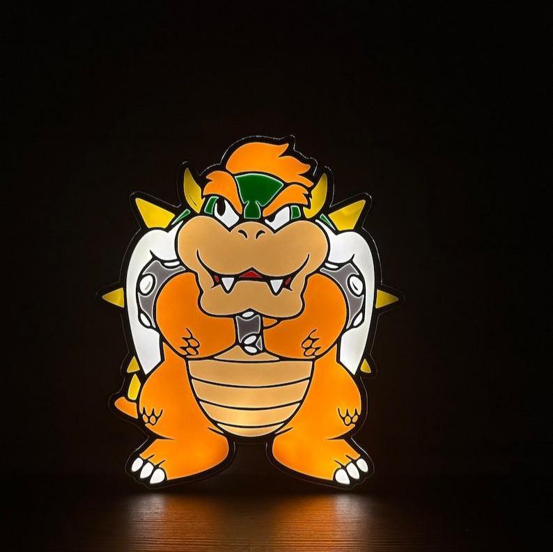 Bowser Mario Bros Led LightBox Sign Lamp Room Decoration - FYLZGO Signs