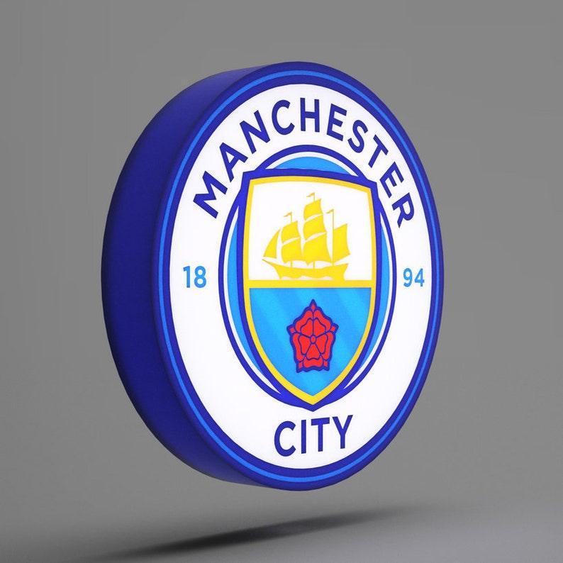 Manchester City FC - LED Lightbox Sign/Lamp - FYLZGO Signs