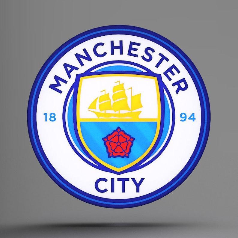 Manchester City FC - LED Lightbox Sign/Lamp - FYLZGO Signs