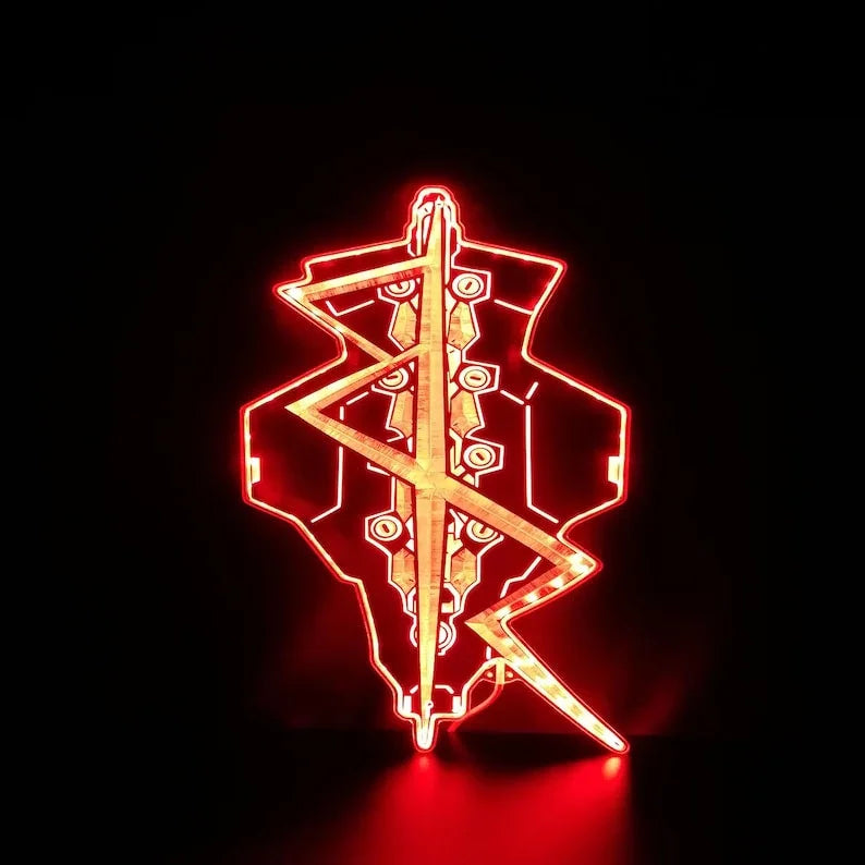 Panneau lumineux Cyberpunk Edge David Neon Chroma Shape, veilleuse de salle de jeux personnalisée, plaque murale de transition de couleurs néon