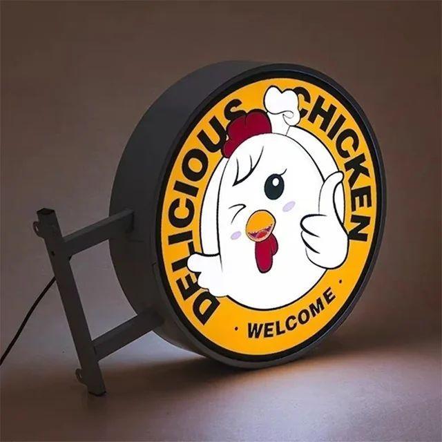 Individuell gestaltbarer, doppelseitiger, runder Leuchtkasten für den Außenbereich – perfekt für jedes Unternehmen