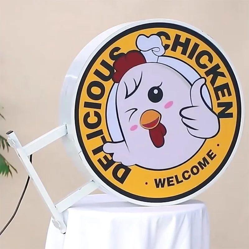 Individuell gestaltbarer, doppelseitiger, runder Leuchtkasten für den Außenbereich – perfekt für jedes Unternehmen