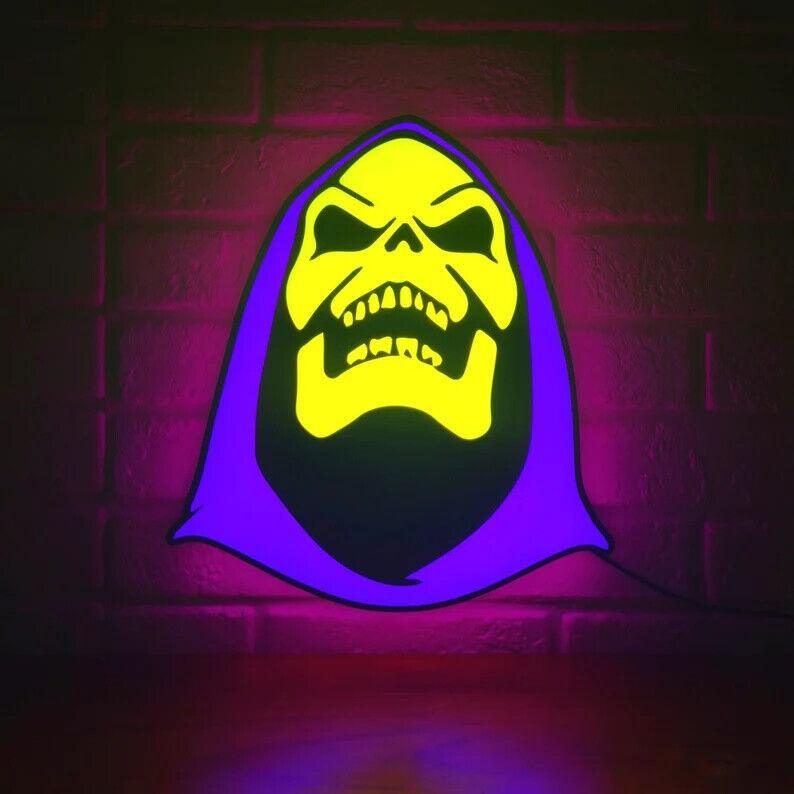MOTU Skeletor LED Sign He-Man and The Masters Of The Universe Made by 3D Printer - FYLZGO Signs