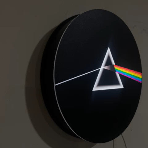 Pink Floyd The Dark Side of the Moon Light Sign with USB Pow. Dimmable Wall Dec