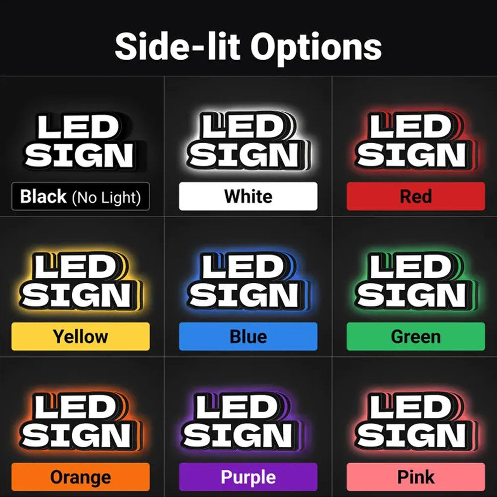 Custom Lightbox 3D Printed Lightbox Led Pinball Topper Wall Art Door Man Cave