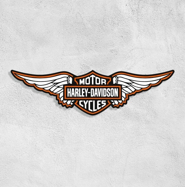 Harley Davidson Logo Led Sign Wall Light Decor with USB Pow. Dimmable Lightbox