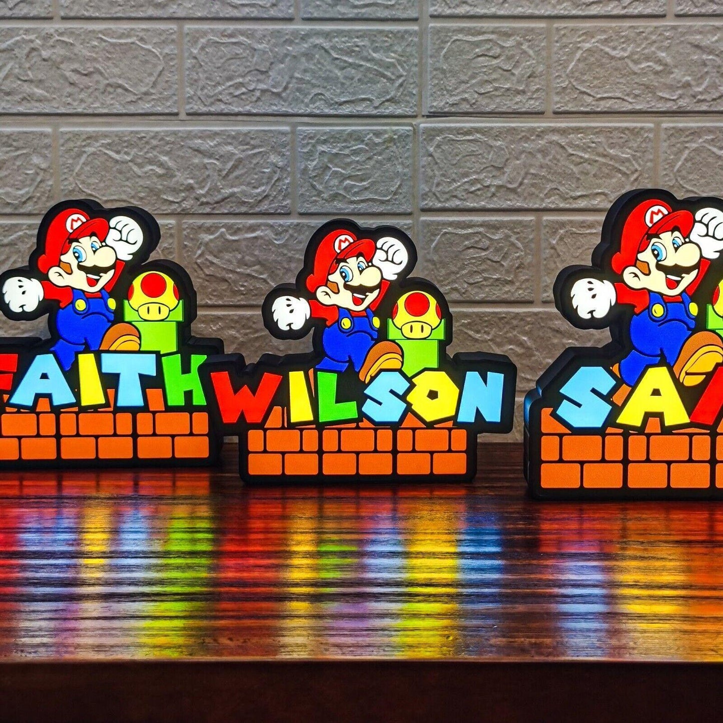 Super Mario Bros. Logo LED Light Box Fully Dimmable & USB Power - FYLZGO Signs