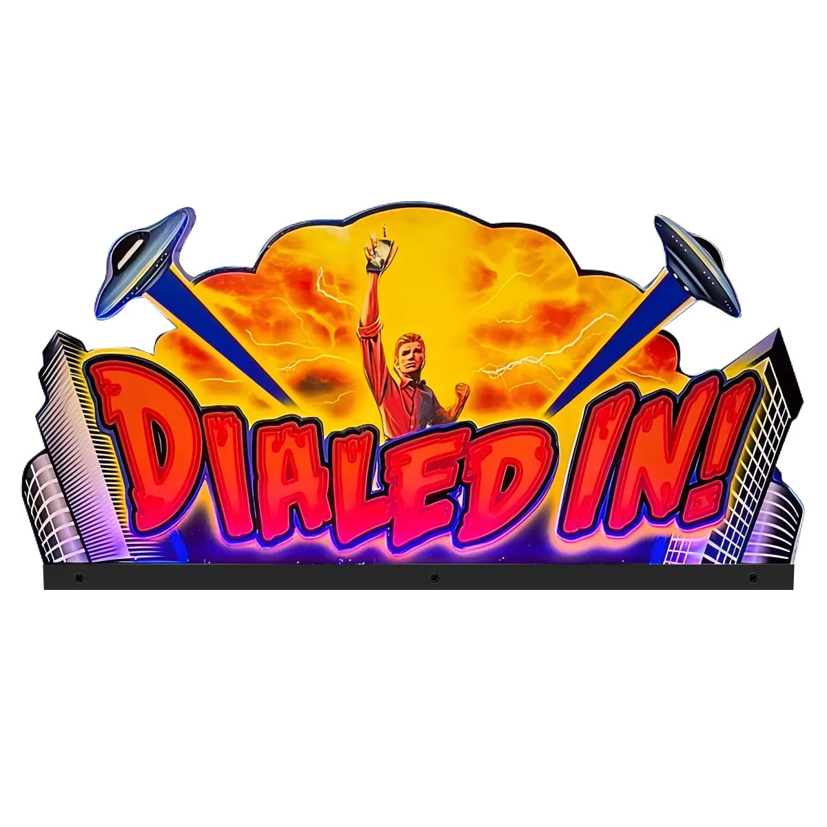 Dialed In Pinball Topper 3D Acrylic LED Topper, for Jersey Pinball Machine, Pinball Topper