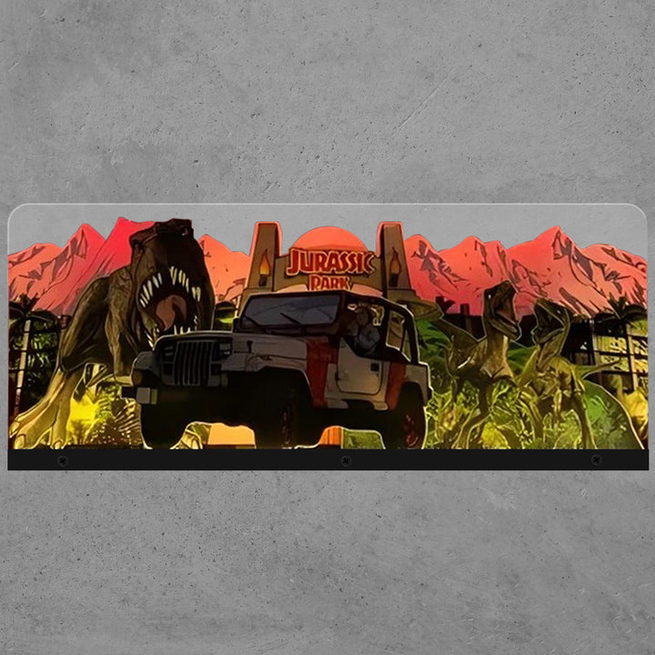 Décoration de flipper Jurassic Park en acrylique à LED RVB, pour flipper Stern