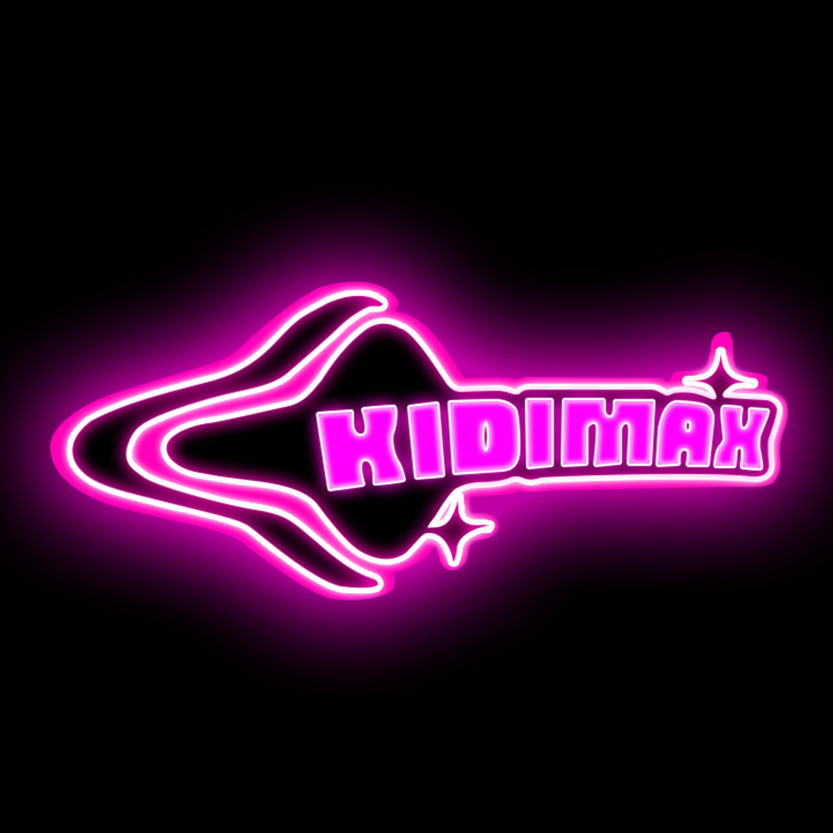 Kidmax Logo 20"x16 Arcade Neon Sign USB Powered for Kids Room Decor,Insert Coin to Play Neon Sign Dimmable LED Neon Light Sign for Playroom Light Man Cave Game Room Bar
