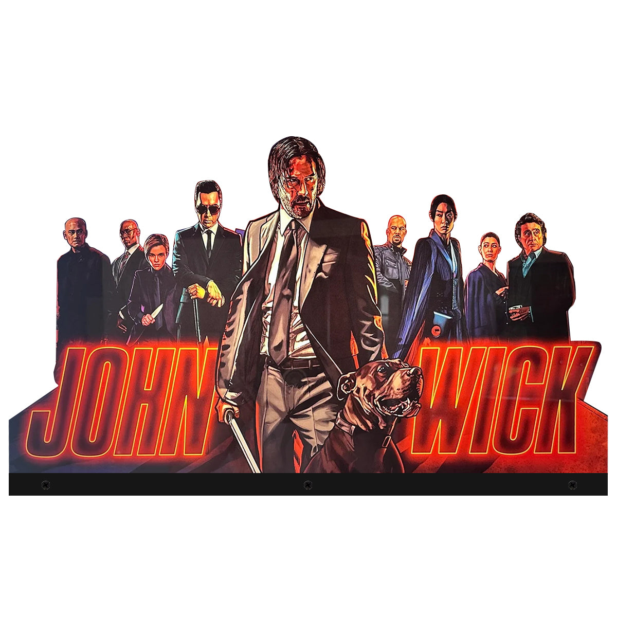 John Wick 3D Acrylic LED Topper, For Stern Pinball Machine, Pinball Topper for Game Room Man's Cave