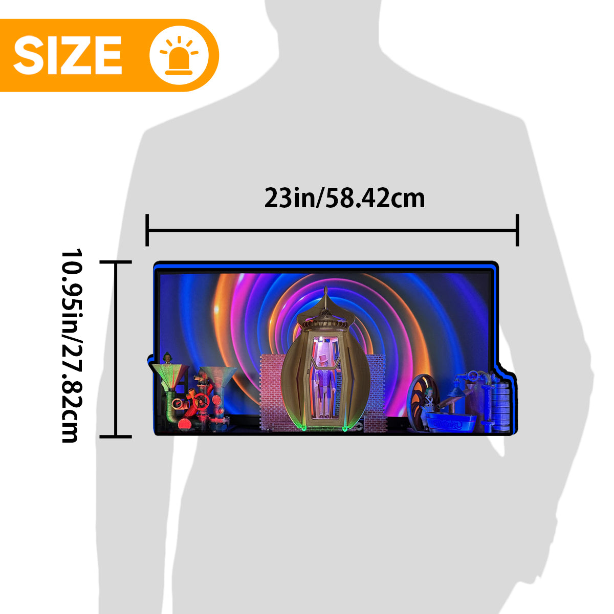 Willy Wonka and the Chocolate Factory Pinball Topper 3D LED Lightbox for JJP, Rock Your Game