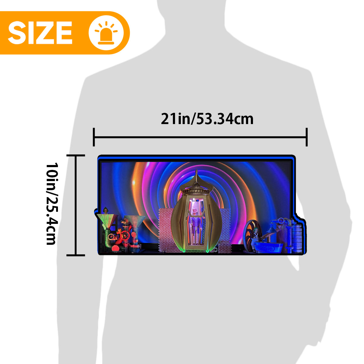 Willy Wonka und die Schokoladenfabrik Flipper-Aufsatz 3D LED-Leuchtkasten für JJP, Rock Your Game 