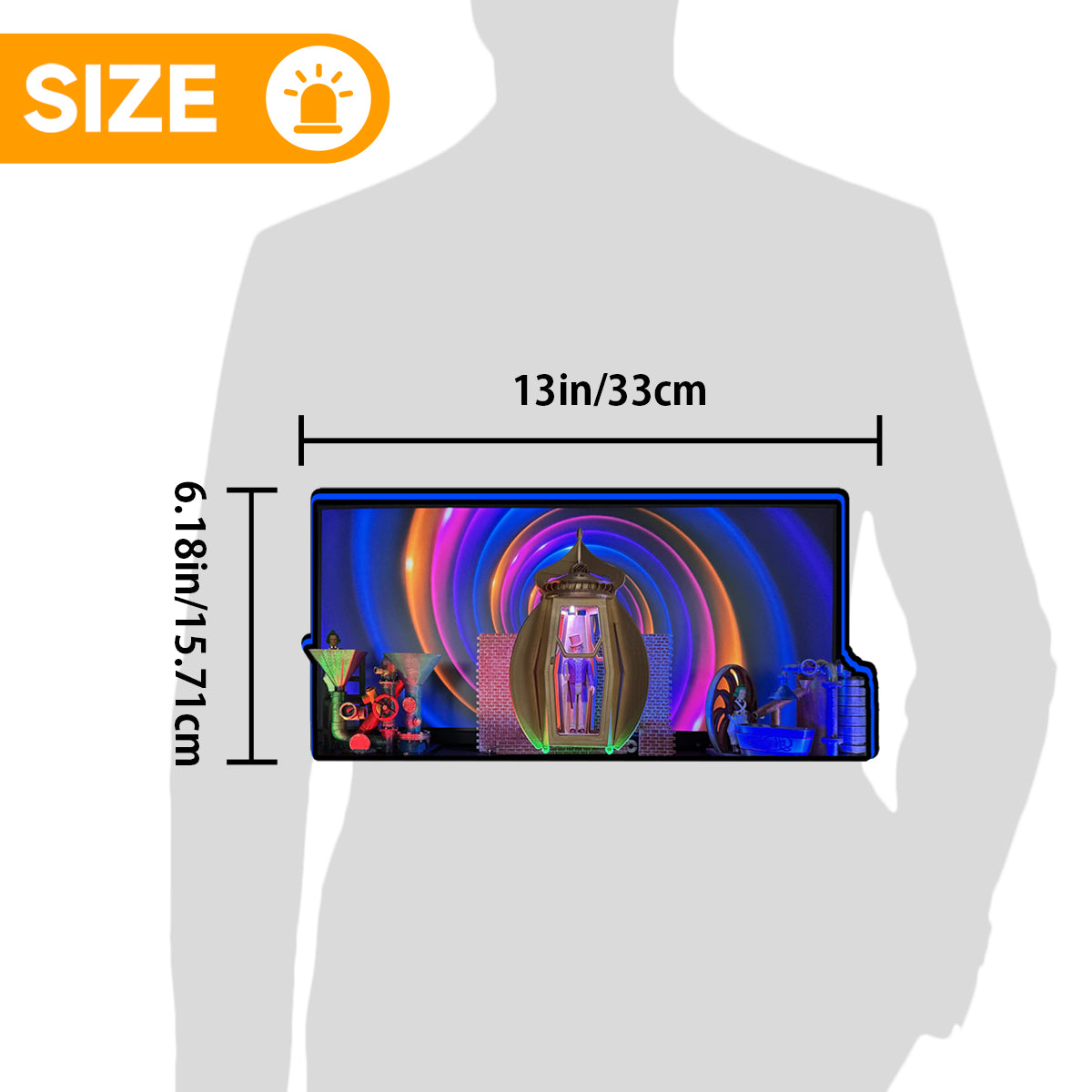 Willy Wonka und die Schokoladenfabrik Flipper-Aufsatz 3D LED-Leuchtkasten für JJP, Rock Your Game 