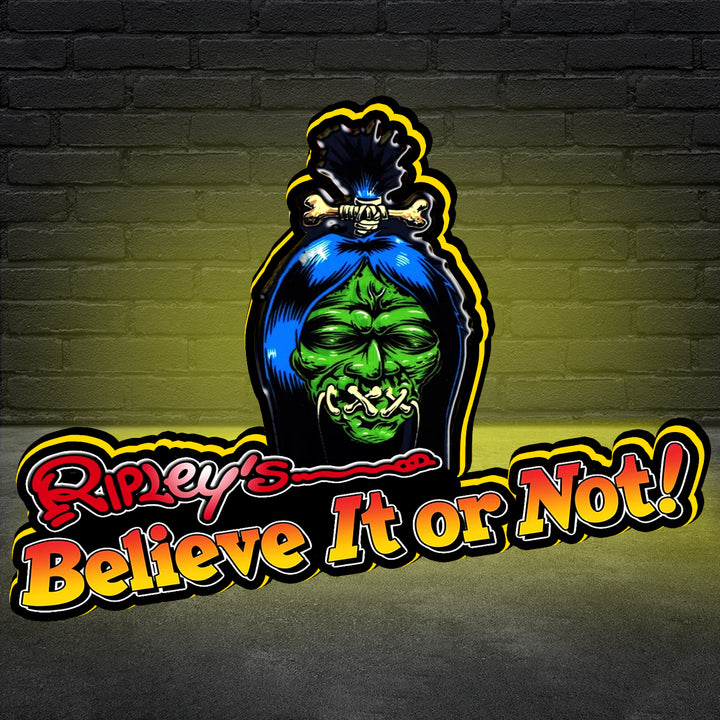 Ripleys Believe It or Not - Vídeo Topper Pinball 3D LED Light Box, for Stern Pinball Arcade Game fans,  Pinball Arcade Decor