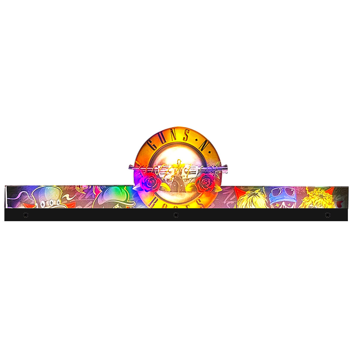 Guns N' Roses Topper Pinball Acrylic LED Topper, with Metal Base Bracket for Stern Pinball Machine, Pinball Topper