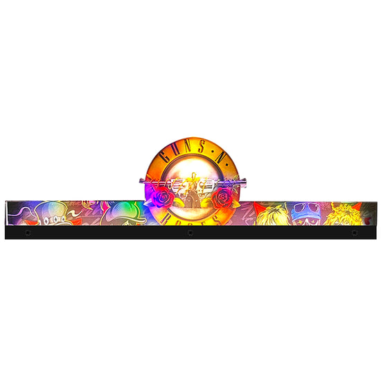 Guns N' Roses Topper Pinball Acrylic LED Topper, with Metal Base Bracket for Stern Pinball Machine, Pinball Topper
