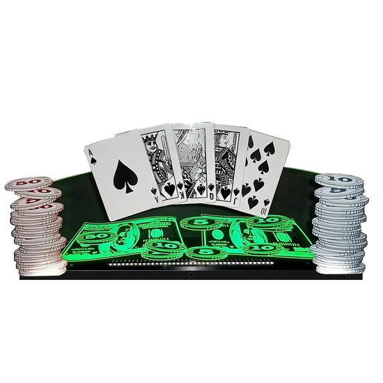 World Poker Tour Pinball Topper 3D Acrylic LED Topper, For Stern Pinball Machine, Pinball Topper