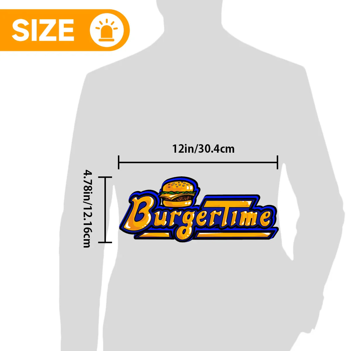 Burger Time Logo 3D Printed LED Lightbox for Gaming Room Decor, Classic Arcade Gaming Lightbox